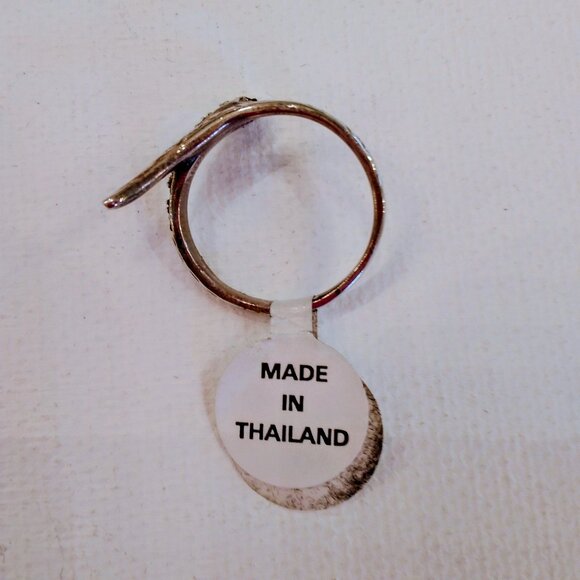 Sterling Silver Marcasite Snake Ring - Size 5 or 7 - Picture 4 of 6